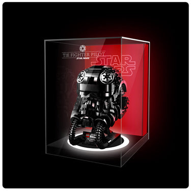 Lego Helmet Series Display Case Duel Lights Version Compatible with 75277 75274 75276 75304 75328 75327 75343 75305